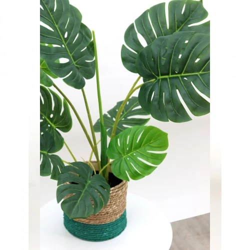 Ligne Déco Plantes D'intérieur Et Fleurs D'intérieur Plante Verte Artificielle Monstera, Toucher Naturel, H.85cm 6 Ligne Déco Plantes D'intérieur Et Fleurs D'intérieur Plante Verte Artificielle Monstera, Toucher Naturel, H.85cm – Image 4