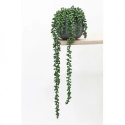 Ligne Déco Plantes D'intérieur Et Fleurs D'intérieur Plante Verte Artificielle Succculente Perle, Pot Ciment, H.65cm -Parasols Soldes Magasin plante verte artificielle succculente perle pot ciment h 65cm 2