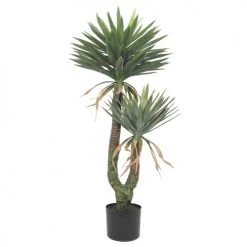 Ligne Déco Plantes D'intérieur Et Fleurs D'intérieur Plante Verte Artificielle Yucca Réaliste 2 Troncs En Pot H150cm