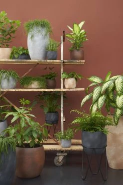 Mica Decorations Pots, Cache-pots Et Jardinières D'extérieur Porte-plante En Métal Noir H32 -Parasols Soldes Magasin porte plante en metal noir h32 4