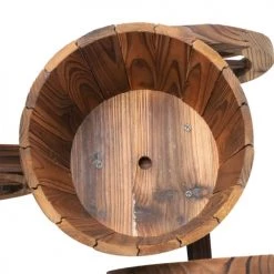 Outsunny Pots, Cache-pots Et Jardinières D'extérieur Porte Plante Tricyle Bois De Sapin -Parasols Soldes Magasin porte plante tricyle bois de sapin 5