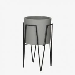 Mica Decorations Pots, Cache-pots Et Jardinières D'extérieur Porte-plants En Métal Noir H38 -Parasols Soldes Magasin porte plants en metal noir h38 5