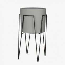 Mica Decorations Pots, Cache-pots Et Jardinières D'extérieur Porte-plants En Métal Noir H50 -Parasols Soldes Magasin porte plants en metal noir h50 4