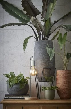 Mica Decorations Pots, Cache-pots Et Jardinières D'extérieur Porte-plants En Métal Noir H50 -Parasols Soldes Magasin porte plants en metal noir h50 5