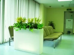 Serralunga Pots, Cache-pots Et Jardinières D'extérieur Pot à Fleur éclairé En Résine Recyclable Neutre H70cm -Parasols Soldes Magasin pot a fleur eclaire en resine recyclable neutre h70cm 2