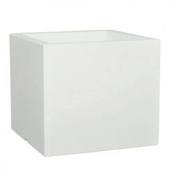 Serralunga Pots, Cache-pots Et Jardinières D'extérieur Pot à Fleur éclairé En Résine Recyclable Neutre L50cm