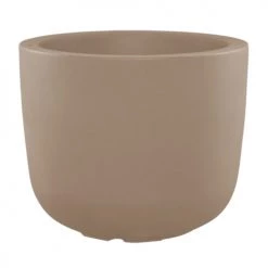 Serralunga Pots, Cache-pots Et Jardinières D'extérieur Pot à Fleur En Résine Recyclable Gris Tourterelle D48cm