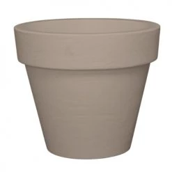 Serralunga Pots, Cache-pots Et Jardinières D'extérieur Pot à Fleur En Résine Recyclable Gris Tourterelle D58cm