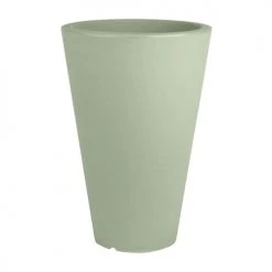 Serralunga Pots, Cache-pots Et Jardinières D'extérieur Pot à Fleur En Résine Recyclable Sauge D40cm