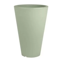 Serralunga Pots, Cache-pots Et Jardinières D'extérieur Pot à Fleur éclairé En Résine Recyclable Neutre D52cm -Parasols Soldes Magasin pot a fleur en resine recyclable sauge d52cm