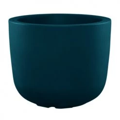 Serralunga Pots, Cache-pots Et Jardinières D'extérieur Pot à Fleur En Résine Recyclable Vert Paon D70cm
