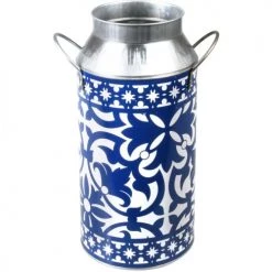 Esschert's Garden Pots, Cache-pots Et Jardinières D'extérieur Pot à Lait En Zinc Carreaux De Ciment