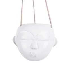 Present Time Pots, Cache-pots Et Jardinières D'extérieur Cache-pot Rond à Suspendre En Céramique H. 18 Cm Brun Foncé -Parasols Soldes Magasin pot a suspendre masque rond h19cm