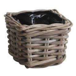 Aubry Gaspard Pots, Cache-pots Et Jardinières D'extérieur Pot Carré En Poelet Gris 15 X 15 Cm