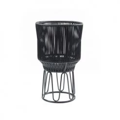 Ames Pots, Cache-pots Et Jardinières D'extérieur Pot De Fleur Métal Noir 40x68x40cm