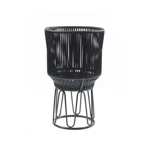 Ames Pots, Cache-pots Et Jardinières D'extérieur Pot De Fleur Métal Noir 40x68x40cm 3 Ames Pots, Cache-pots Et Jardinières D'extérieur Pot De Fleur Métal Noir 40x68x40cm