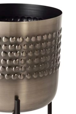 GINER Y COLOMER Pots, Cache-pots Et Jardinières D'extérieur Pot De Fleurs En Métal Bronze -Parasols Soldes Magasin pot de fleurs en metal bronze 2