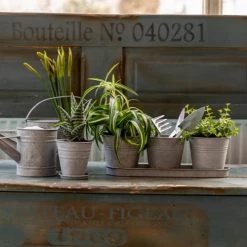 Esschert Design Pots, Cache-pots Et Jardinières D'extérieur Pot De Fleurs En Zinc 12 Cm -Parasols Soldes Magasin pot de fleurs en zinc 12 cm 2