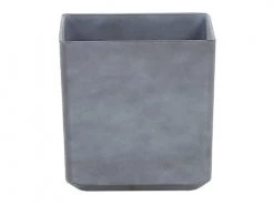 Beliani Pots, Cache-pots Et Jardinières D'extérieur Pot De Fleurs Gris Carré 35x35