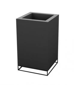 Vondom Pots, Cache-pots Et Jardinières D'extérieur Pot De Fleurs High Cube Plastique Gris 60x60x100cm