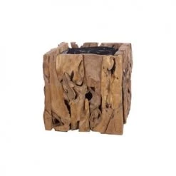 Dijk Pots, Cache-pots Et Jardinières D'extérieur Pot En Bois De Teck Carré 58x58cm