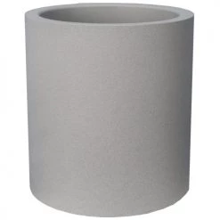 Riviera Pots, Cache-pots Et Jardinières D'extérieur Pot En Plastique Rond Aspect Granit 30 Cm Gris Clair