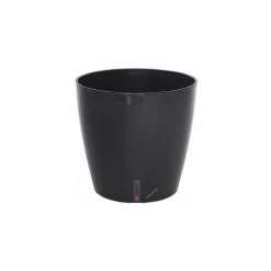 Riviera Pots, Cache-pots Et Jardinières D'extérieur Pot En Plastique Rond Avec Réserve D'eau 30 Cm Eva Noir