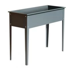 Dcb Garden Pots, Cache-pots Et Jardinières D'extérieur Potager Urbain En Acier Gris Anthracite H80cm -Parasols Soldes Magasin potager urbain en acier gris anthracite 1