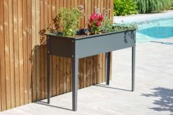 Dcb Garden Pots, Cache-pots Et Jardinières D'extérieur Potager Urbain En Acier Gris Anthracite H80cm -Parasols Soldes Magasin potager urbain en acier gris anthracite h80cm 1