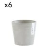 Ecopots Pots, Cache-pots Et Jardinières D'extérieur Pots De Fleurs Blanc Gris D13 - Lot De 6 -Parasols Soldes Magasin pots de fleurs blanc gris d13 lot de 6 2