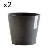 Ecopots Pots, Cache-pots Et Jardinières D'extérieur Pots De Fleurs Noir D20 - Lot De 2 -Parasols Soldes Magasin pots de fleurs noir d20 lot de 2 1