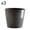 Ecopots Pots, Cache-pots Et Jardinières D'extérieur Pots De Fleurs Noir D20 - Lot De 3 -Parasols Soldes Magasin pots de fleurs noir d20 lot de 3 2