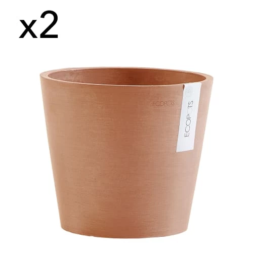 Ecopots Pots, Cache-pots Et Jardinières D'extérieur Pots De Fleurs Terracotta D20 - Lot De 2 3 Ecopots Pots, Cache-pots Et Jardinières D'extérieur Pots De Fleurs Terracotta D20 - Lot De 2