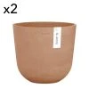 Ecopots Pots, Cache-pots Et Jardinières D'extérieur Pots De Fleurs Terracotta D25 - Lot De 2