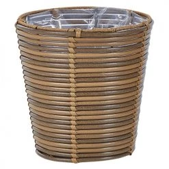 Beliani Pots, Cache-pots Et Jardinières D'extérieur Pots Et Vases En Rotin Marron H25 32 -Parasols Soldes Magasin pots et vases en rotin marron h25 32 2