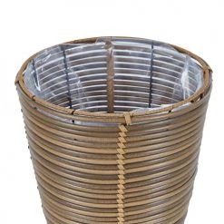 Beliani Pots, Cache-pots Et Jardinières D'extérieur Pots Et Vases En Rotin Marron H25 32 -Parasols Soldes Magasin pots et vases en rotin marron h25 32 4