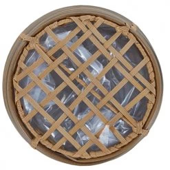 Beliani Pots, Cache-pots Et Jardinières D'extérieur Pots Et Vases En Rotin Marron H25 32 -Parasols Soldes Magasin pots et vases en rotin marron h25 32 5