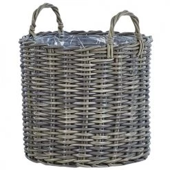 Beliani Pots, Cache-pots Et Jardinières D'extérieur Pots Et Vases En Rotin Marron H37 40 45 -Parasols Soldes Magasin pots et vases en rotin marron h37 40 45 4