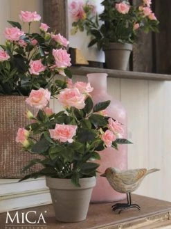 Mica Decorations Plantes D'intérieur Et Fleurs D'intérieur Rosier Artificielle Rose En Pot H33 -Parasols Soldes Magasin rosier artificielle rose en pot h33 1