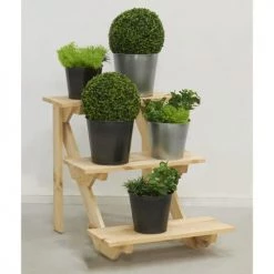 Aubry Gaspard Pots, Cache-pots Et Jardinières D'extérieur Sellette Escalier En Pin -Parasols Soldes Magasin sellette escalier en pin 1