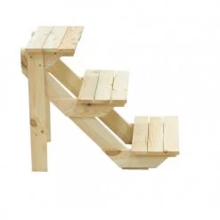 Aubry Gaspard Pots, Cache-pots Et Jardinières D'extérieur Sellette Escalier En Pin -Parasols Soldes Magasin sellette escalier en pin 2