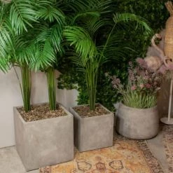 Now’s Home Pots, Cache-pots Et Jardinières D'extérieur Set De 2 Pots Carrés En Terre D'argile D40cm Et 50cm -Parasols Soldes Magasin set de 2 pots carres en terre d argile d40cm et 50cm 2