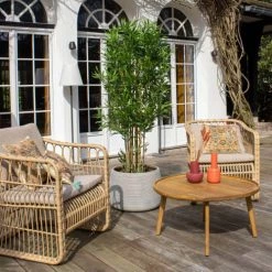 Now’s Home Pots, Cache-pots Et Jardinières D'extérieur Set De 2 Pots Ronds En Terre D'argile Taupe D39 Et D53cm -Parasols Soldes Magasin set de 2 pots ronds en terre d argile taupe d39 et d53cm 3