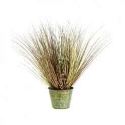 Pirouette Paris Plantes D'intérieur Et Fleurs D'intérieur Stipa Artificielle Avec Pot En Zinc H76