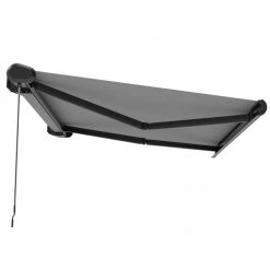 Oviala Parasols Store Banne Coffre Integral Aluminium Gris 2.5x2m -Parasols Soldes Magasin store banne coffre integral aluminium gris 2 5x2m 3