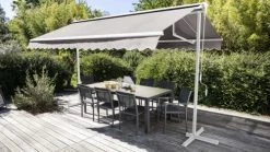 Oviala Parasols Store Double écru Pente Motorisé Avec Coffre 3x4m -Parasols Soldes Magasin store double ecru pente motorise avec coffre 3x4m 5