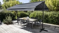 Parasols Soldes Magasin -Parasols Soldes Magasin store double gris pente motorise avec coffre 3x4m 1