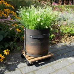 Esschert Design Pots, Cache-pots Et Jardinières D'extérieur Support Plantes à Roulettes Carré 29 Cm -Parasols Soldes Magasin support plantes a roulettes carre 29 cm 3