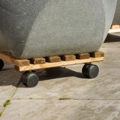 Esschert Design Pots, Cache-pots Et Jardinières D'extérieur Support Plantes à Roulettes Carré 29 Cm -Parasols Soldes Magasin support plantes a roulettes carre 29 cm 4