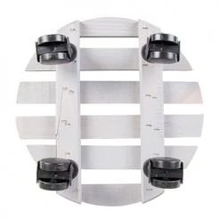 Esschert Design Pots, Cache-pots Et Jardinières D'extérieur Support Plantes à Roulettes Gris 28 Cm -Parasols Soldes Magasin support plantes a roulettes gris 28 cm 2